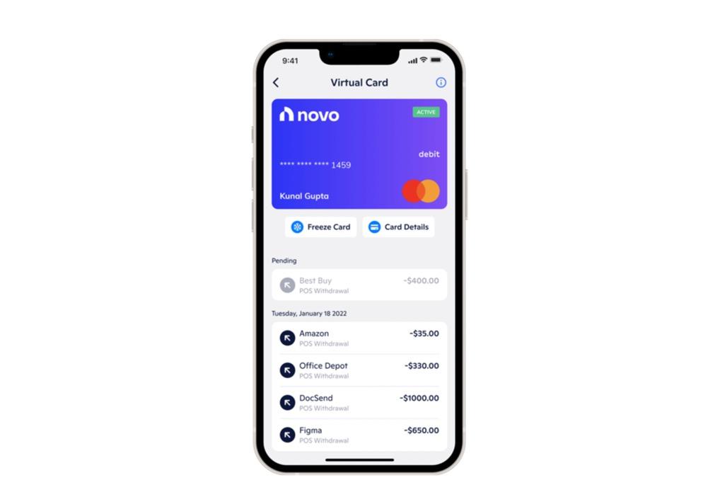 virtual card for Novo review