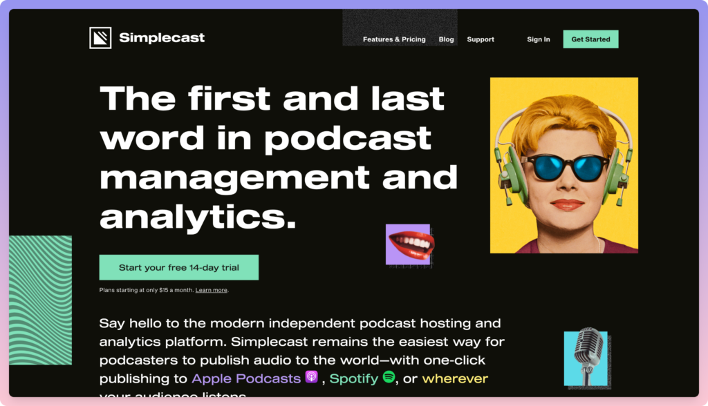 simplecast - best podcast hosting platform