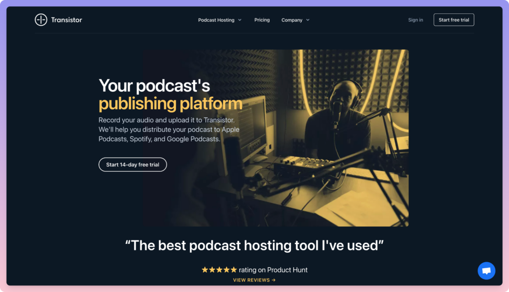 transistor - best podcast hosting platform