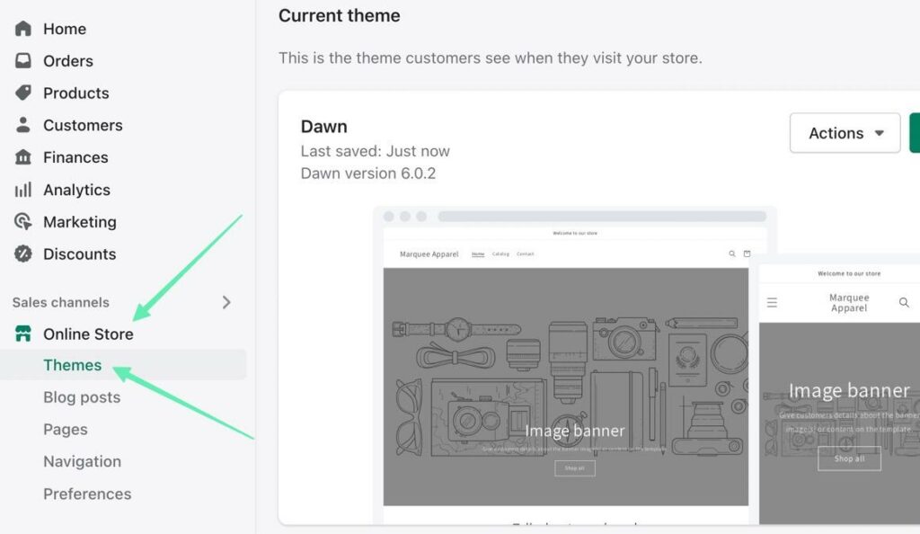 themes button