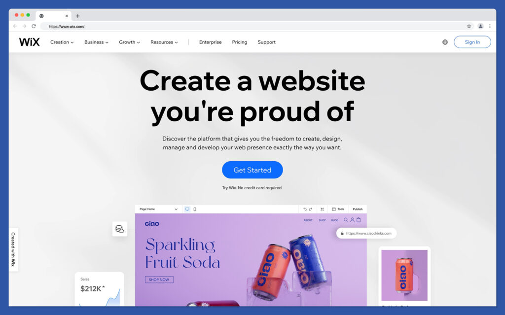 wix - best webflow alternatives