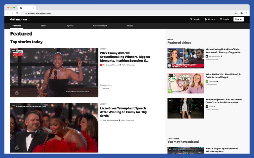 dailymotion - best youtube alternatives