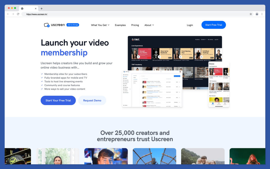 uscreen - best youtube alternatives