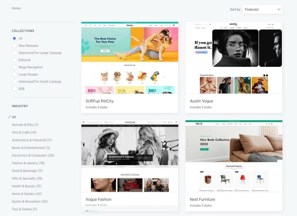list of templates