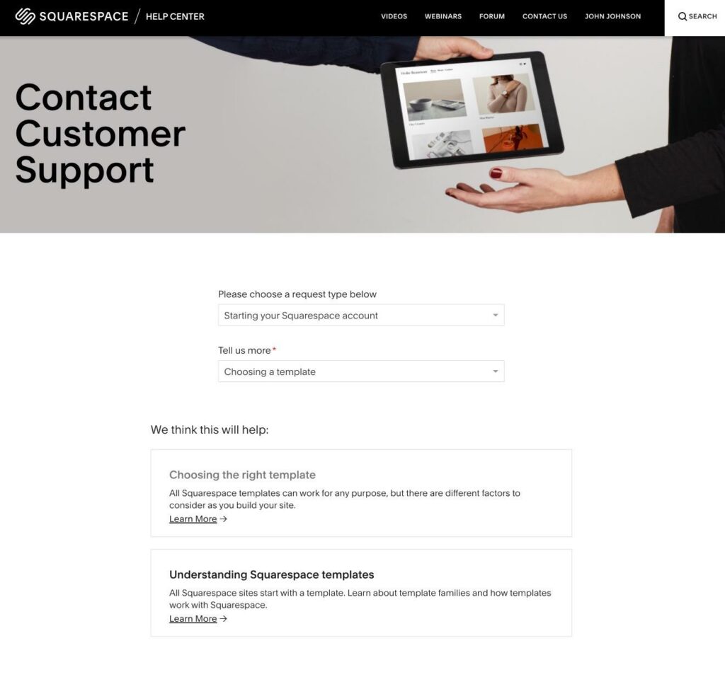 Squarespace vs Bigcommerce in customer support