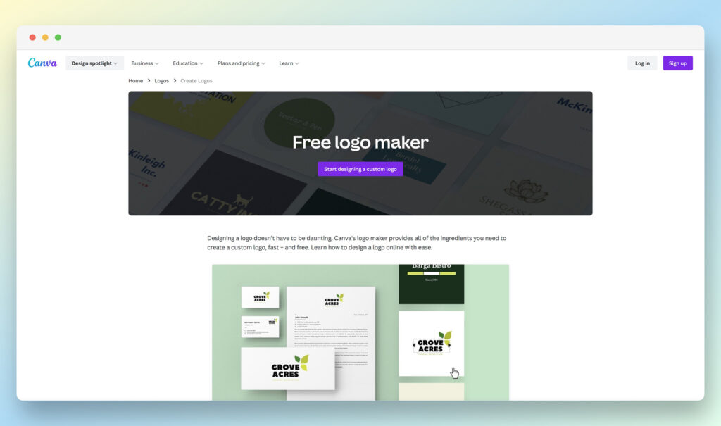 canva logo maker - best free logo maker