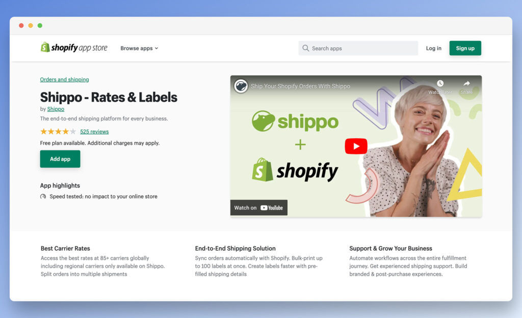 shippo - best shopify shipping apps