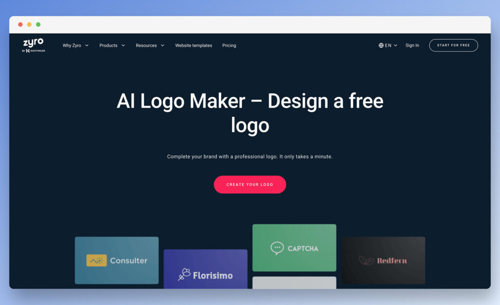 zyro logo maker - best free logo maker