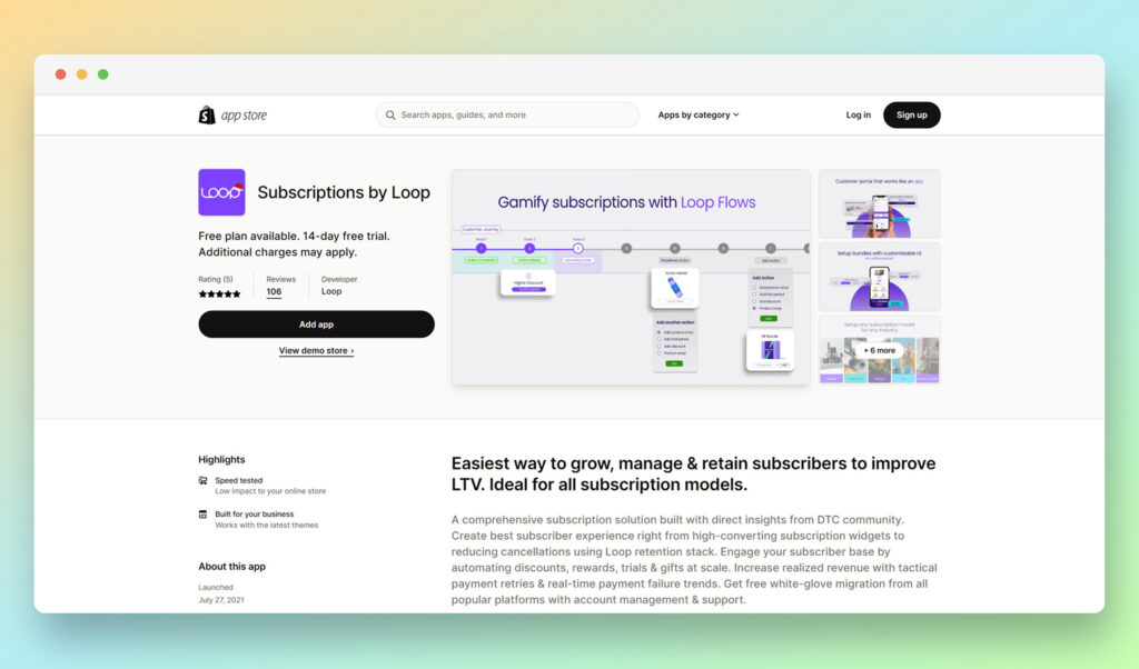 Subscriptions by Loop - Best Shopify Subscription AppsBest Shopify Subscription Apps