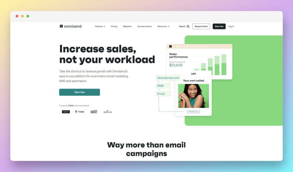 omnisend - best email marketing software for ecommerce