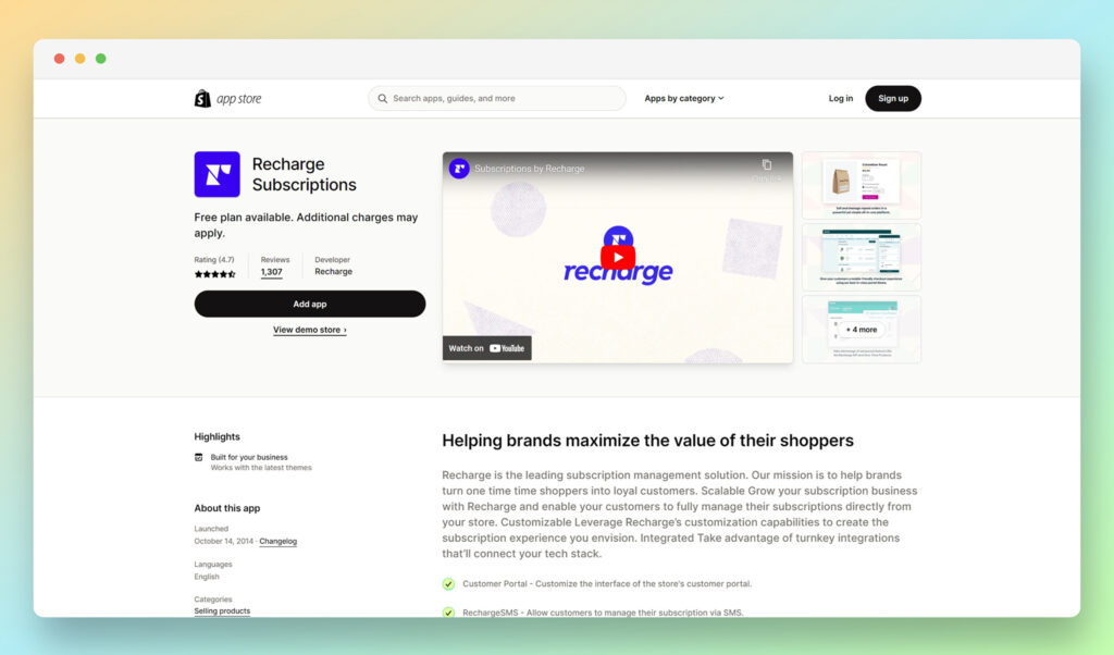 recharge subscriptions - Best Shopify Subscription AppsBest Shopify Subscription Apps