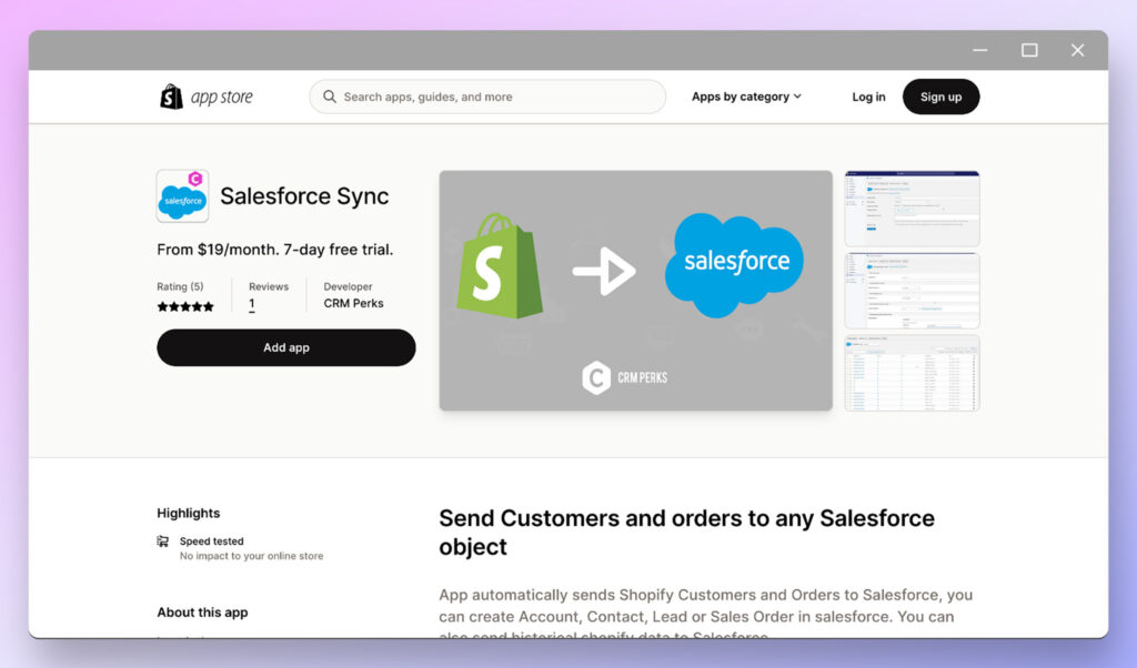 salesforce - best shopify plus apps