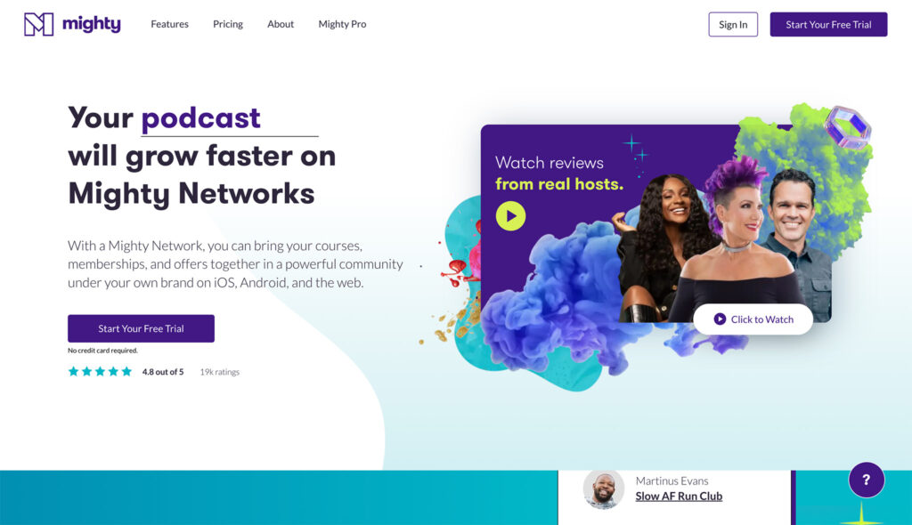 mighty networks pricing - homepage