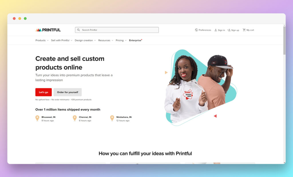 Printful - Best Eco-Friendly Print on Demand Companies
