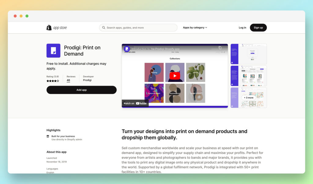 Prodigi - Best Eco-Friendly Print on Demand Companies