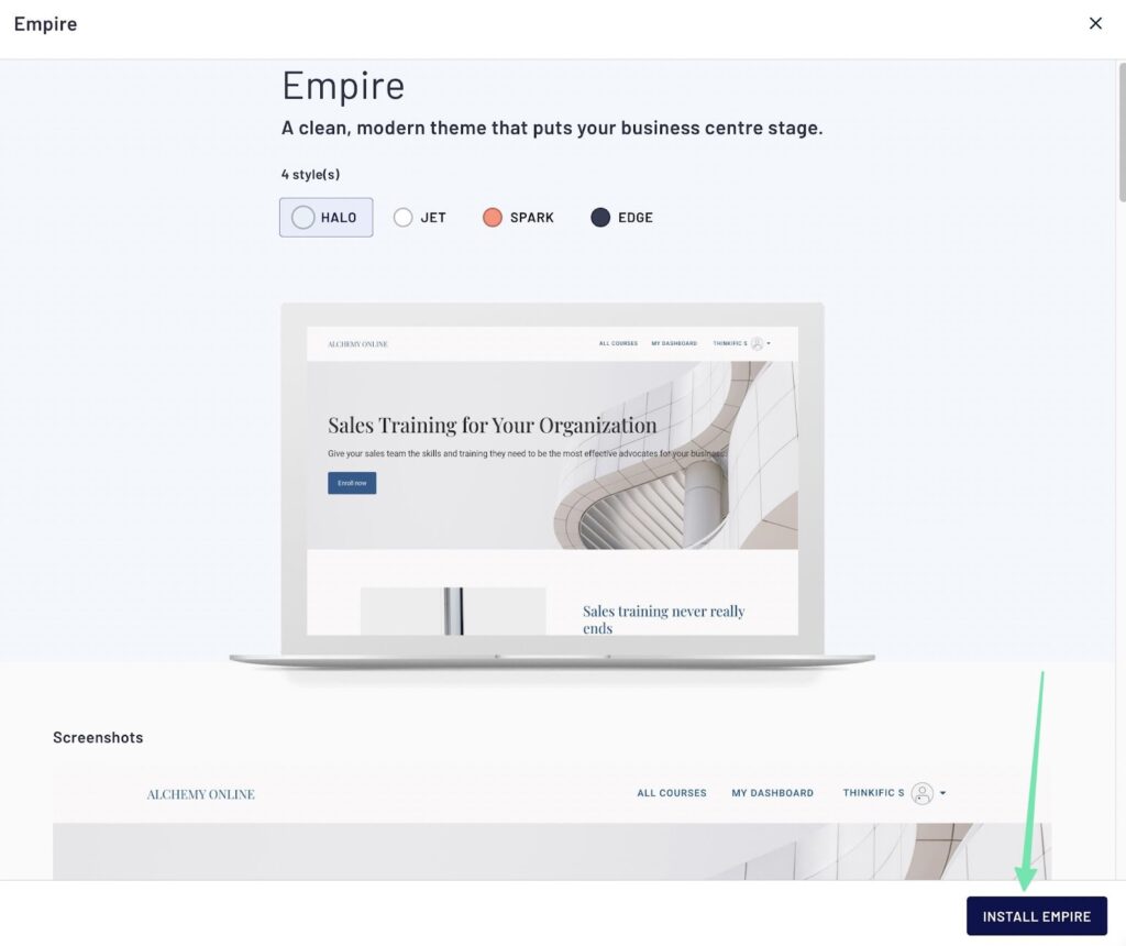 how to create an online course for free with a theme