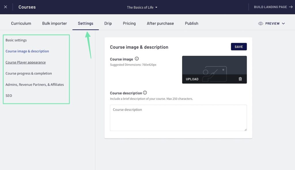 setting course images