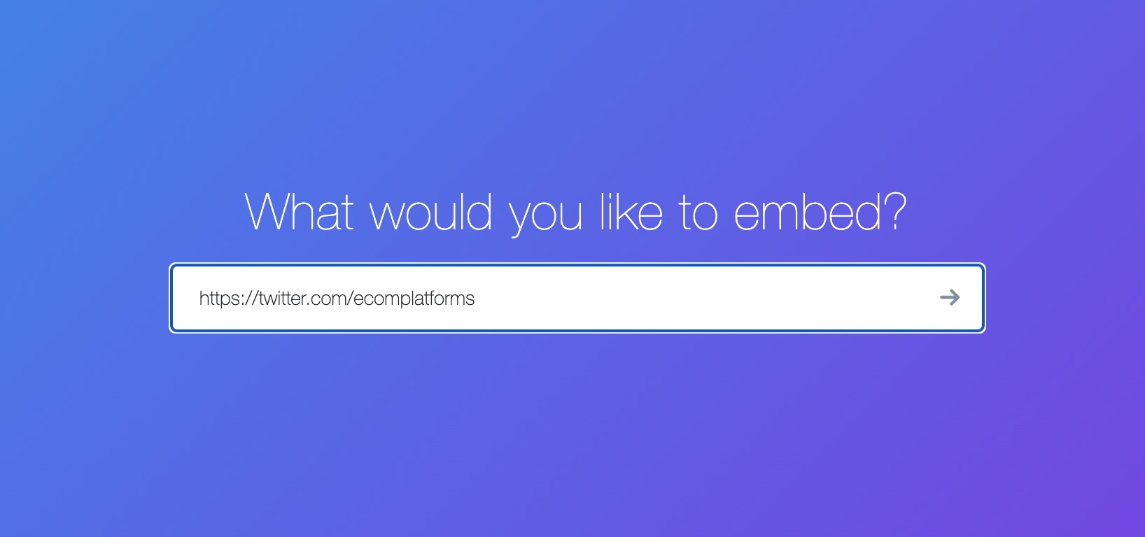 pasting in a Twitter URL