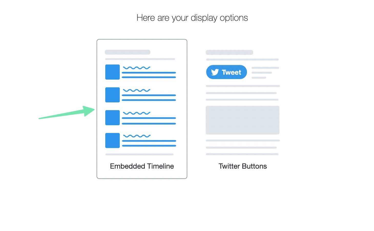 choosing an embedded timeline on Twitter
