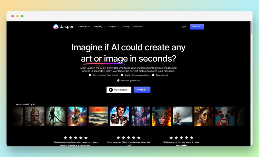 Jasper Art - best AI image generator