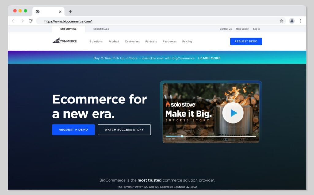 Shopify top alternatives - BigCommerce