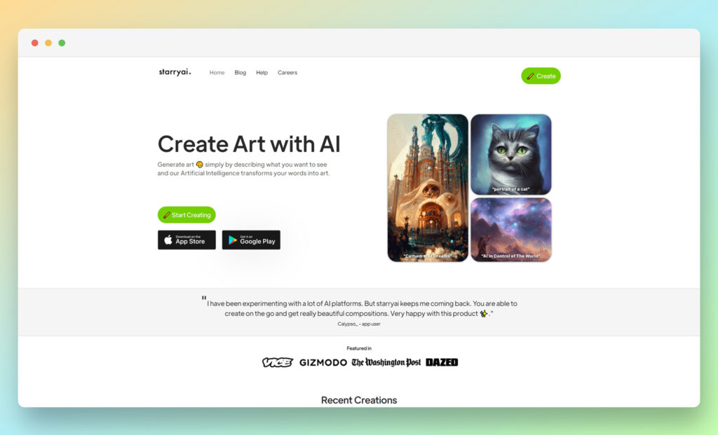 StarryAI - best AI image generator
