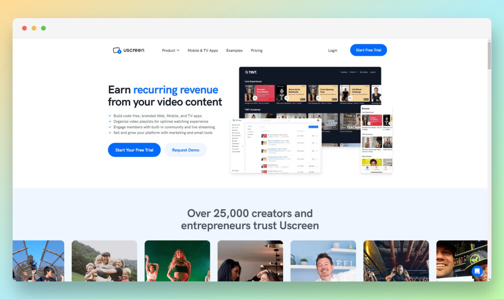 Uscreen - Best Dacast Alternatives