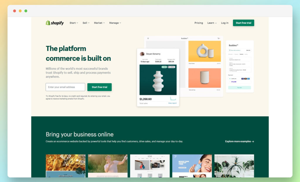 shopify - Best Ecommerce Platforms for Subscriptions