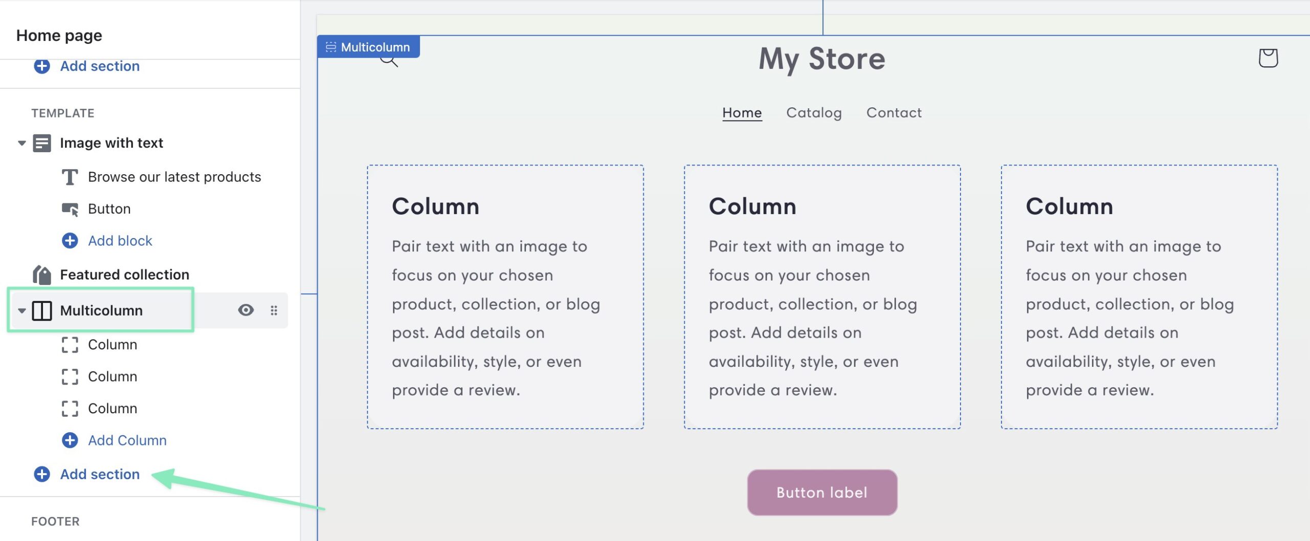 how to add testimonials to Shopify with a section 