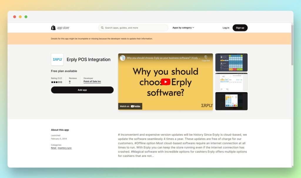 Erply POS Integration - Best POS Apps for Shopify