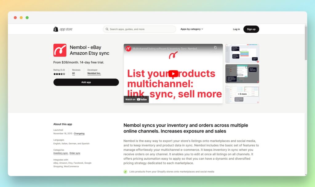 Nembol - Best Ebay Apps for Shopify