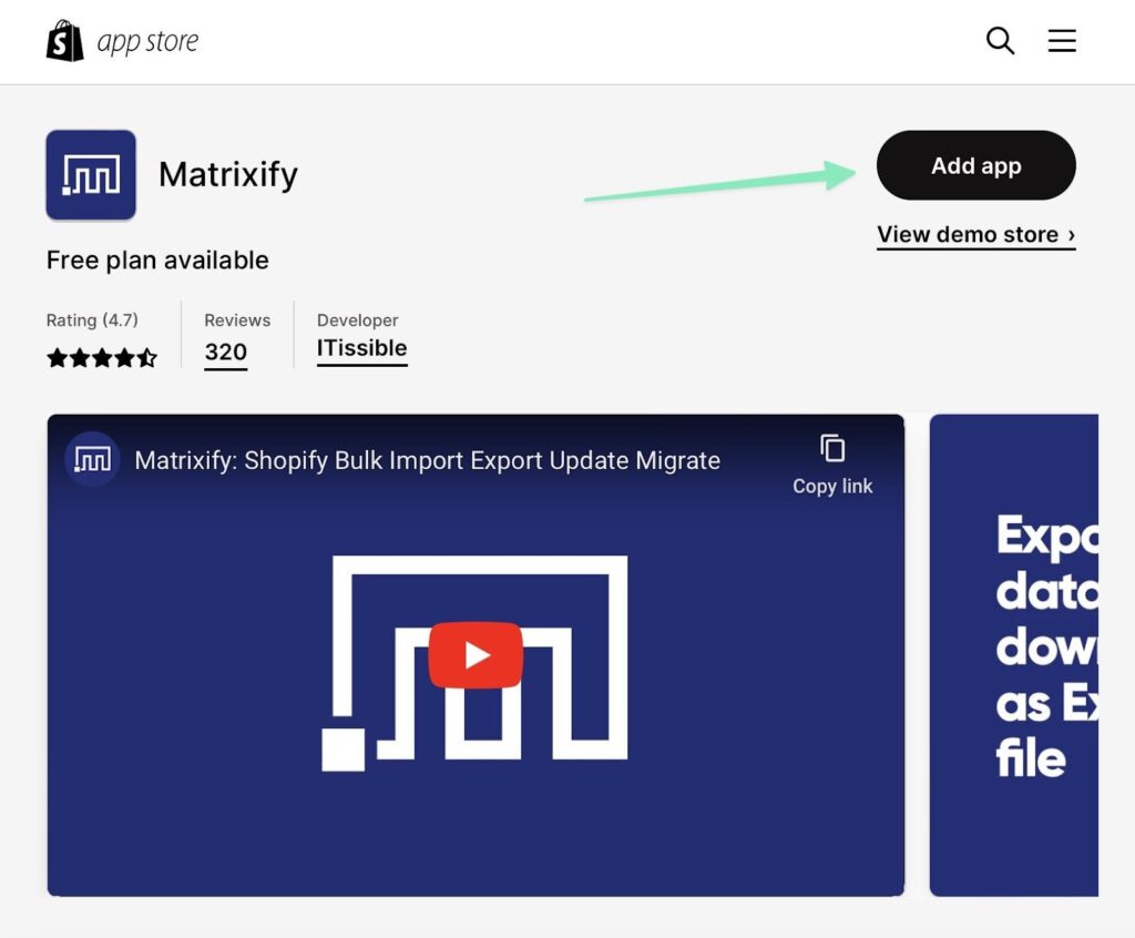 matrixify app to migrate from Wix to Shopify