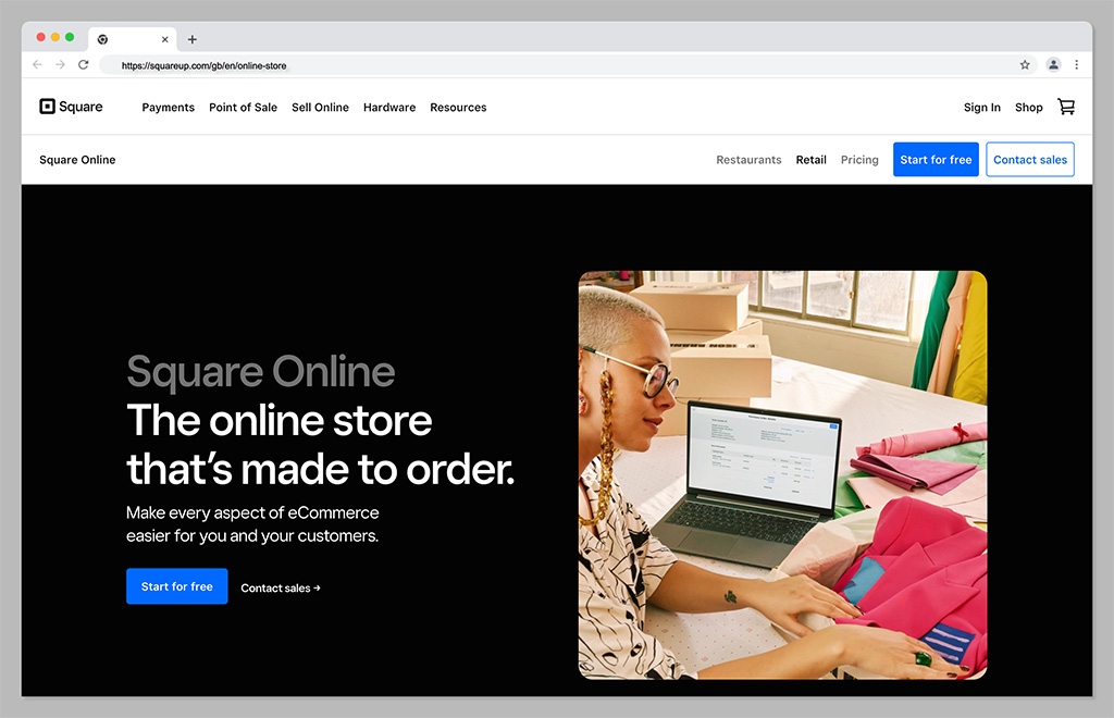 square online homepage - best fre ecommerce platform